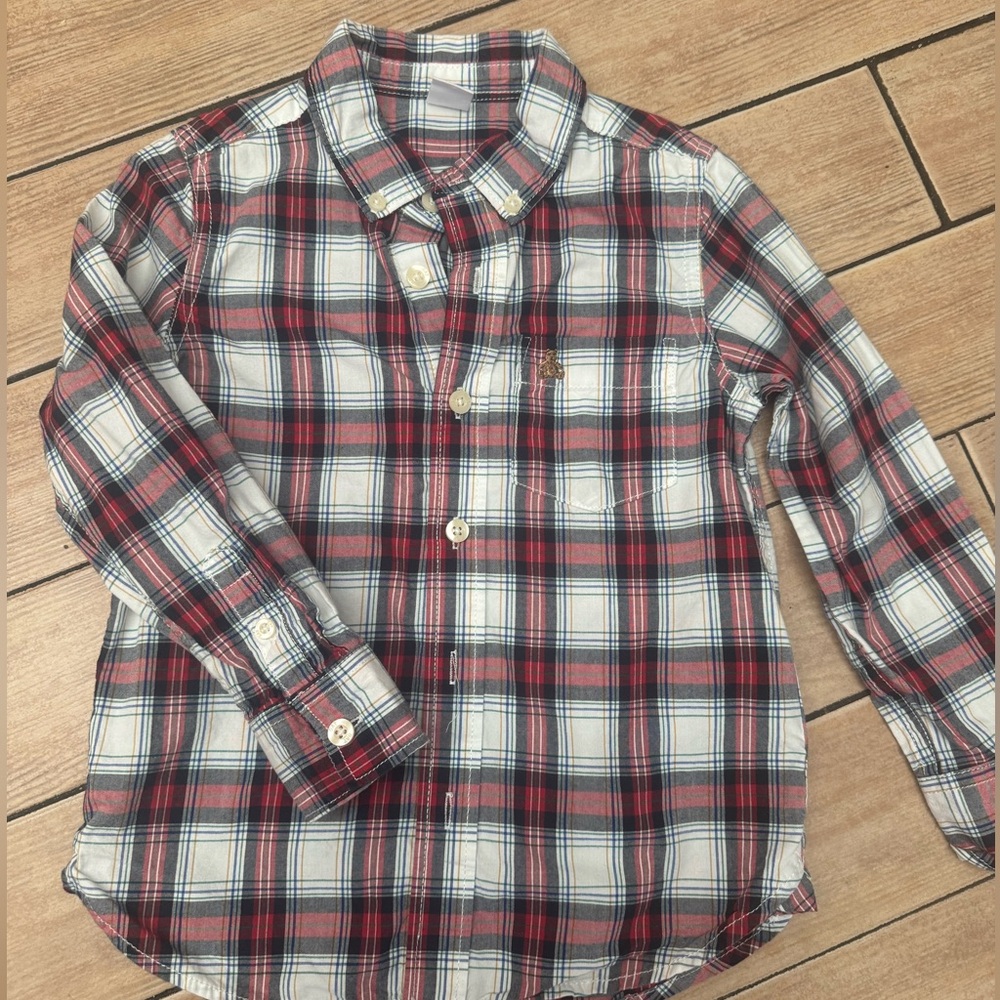 Gap Plaid Kids Long Sleeve Shirt